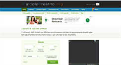 Desktop Screenshot of calcoloprestito.org