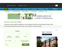 Tablet Screenshot of calcoloprestito.org